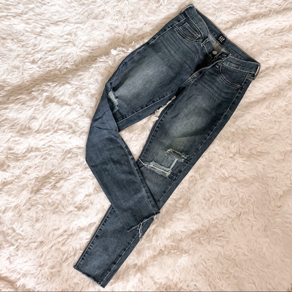 Gap Denim Ripped Jeggings